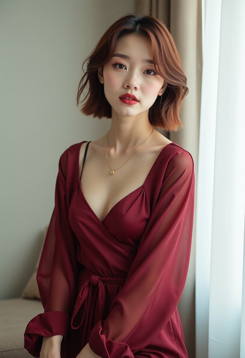 漂亮的女人：海风轻拂